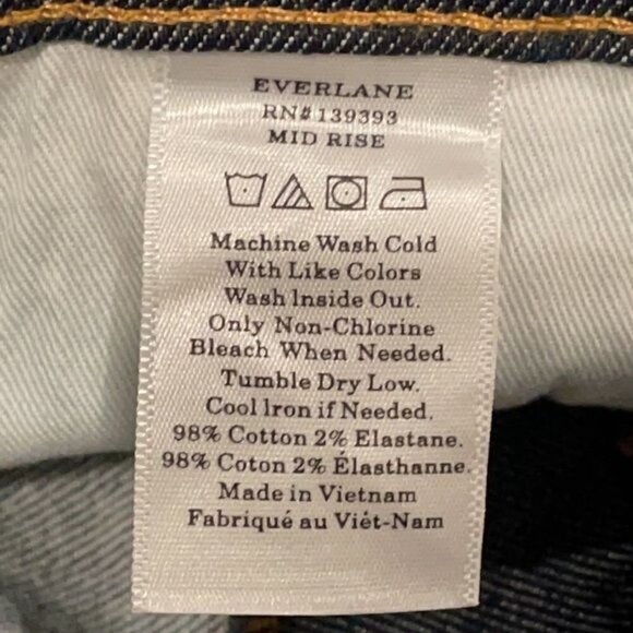 NWT Everlane Mid Rise Skinny Jean in Dark Indigo Casual Everyday Sz 26 - Picture 15 of 16